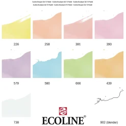 Ecoline Brush Pen Set Pastel, 10 Kleuren