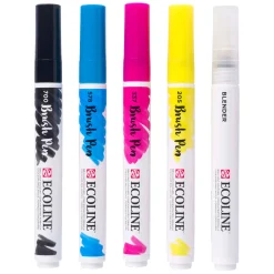 Ecoline Brush Pen Set Primair, 5 Kleuren