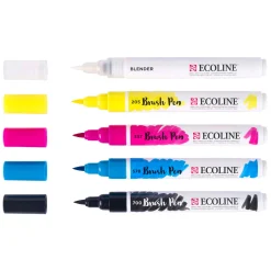 Ecoline Brush Pen Set Primair, 5 Kleuren