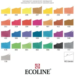 Ecoline Brush Pen Set Primair, 30 Kleuren