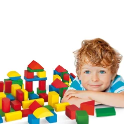 Eichhorn Houten Gekleurde Blokken, 100dlg.