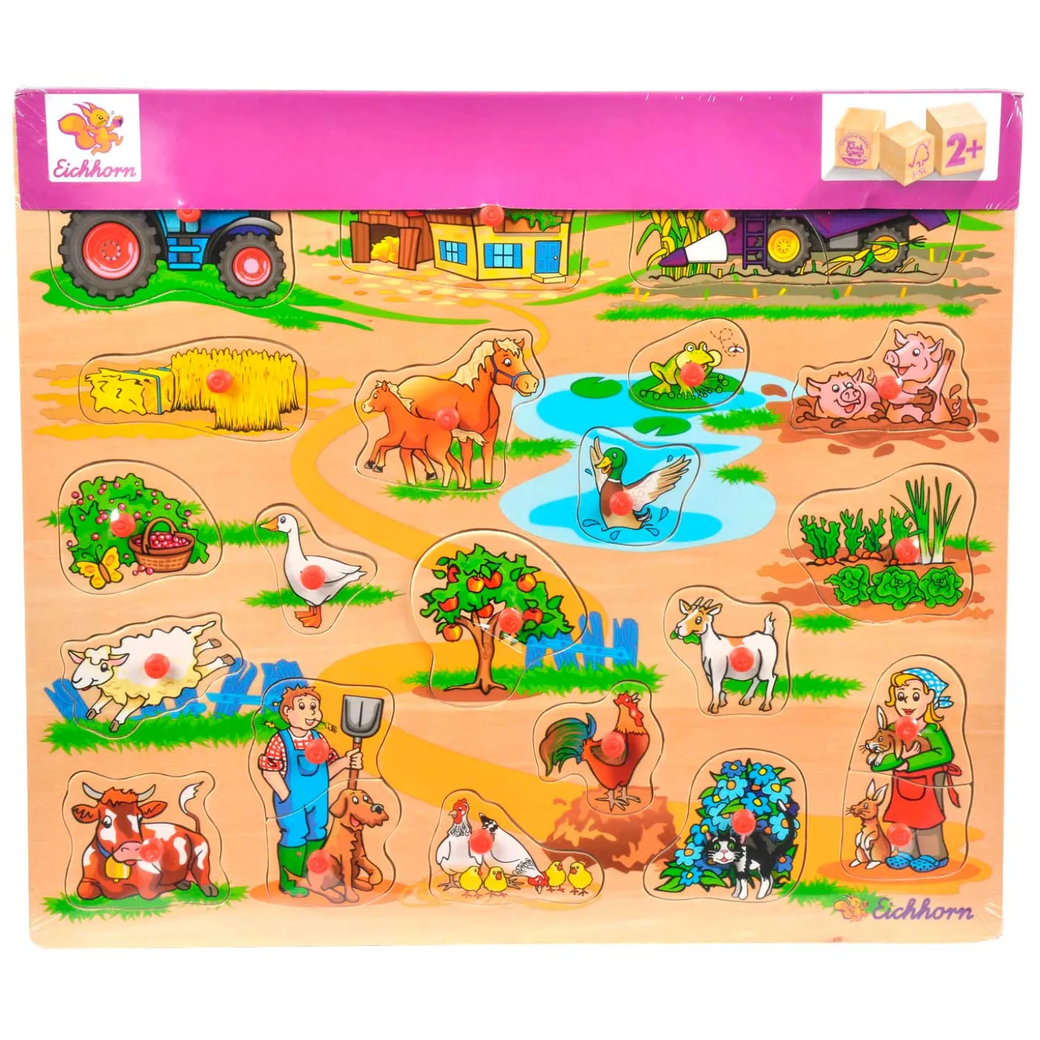 Eichhorn Houten Mega Noppenpuzzel