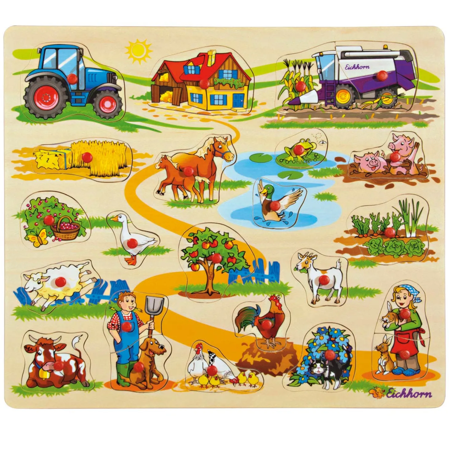 Eichhorn Houten Mega Noppenpuzzel