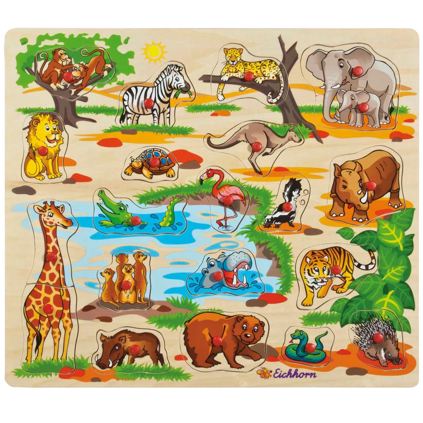 Eichhorn Houten Mega Noppenpuzzel