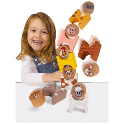 Eichhorn Houten Stapelspel Boerderijdieren, 14dlg.