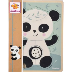 Eichhorn Houten Vormenpuzzel Panda, 5st.