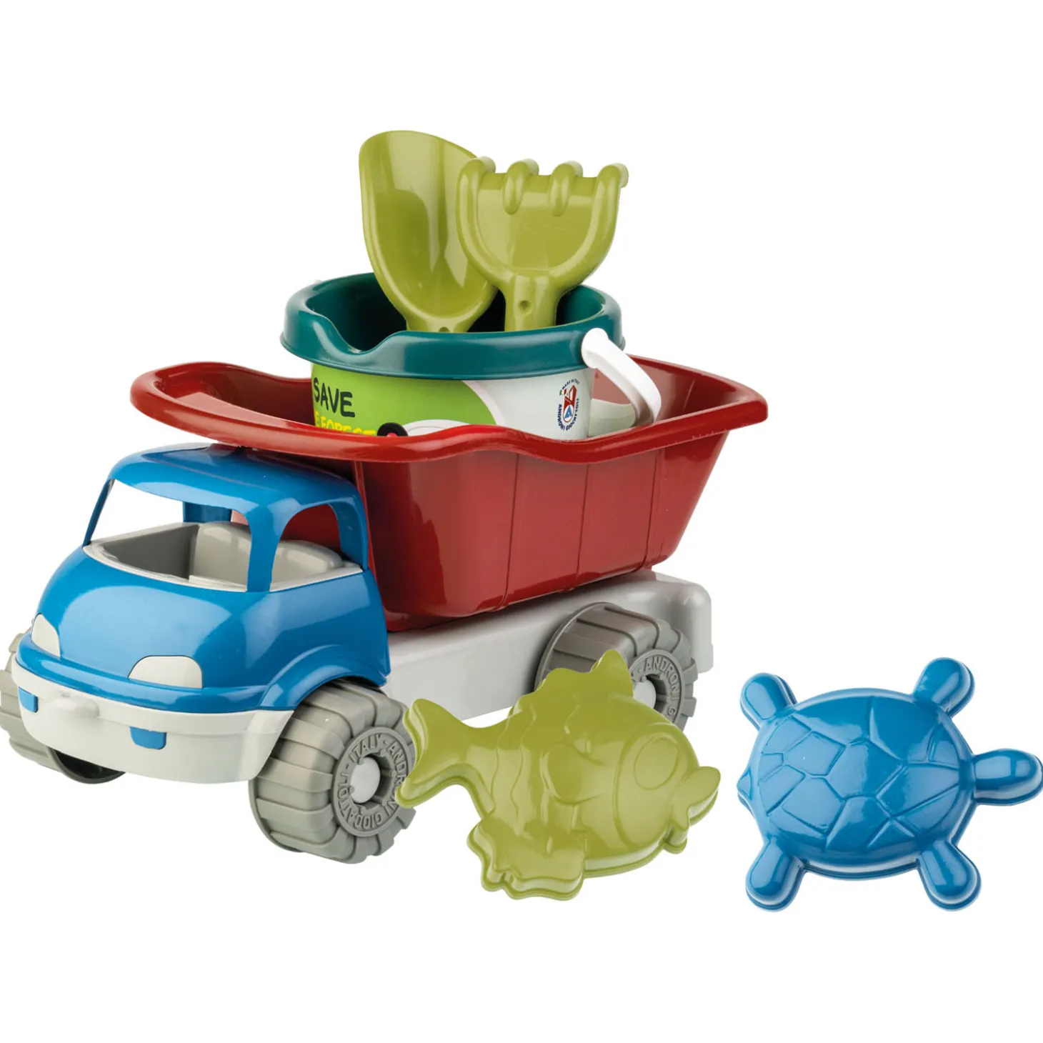 Emmerset met Kiepwagen Gerecycled Plastic, 6dlg.