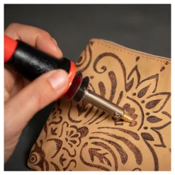 Faux Leather Tasje Bruin, 21x18cm