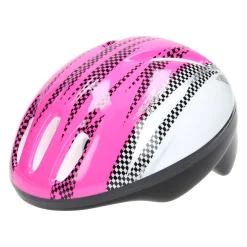 Fietshelm, maat 50-54 - Roze/ Zwarte blokjes