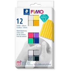 Fimo Effect Boetseerklei Diverse Kleuren, 12x25gram