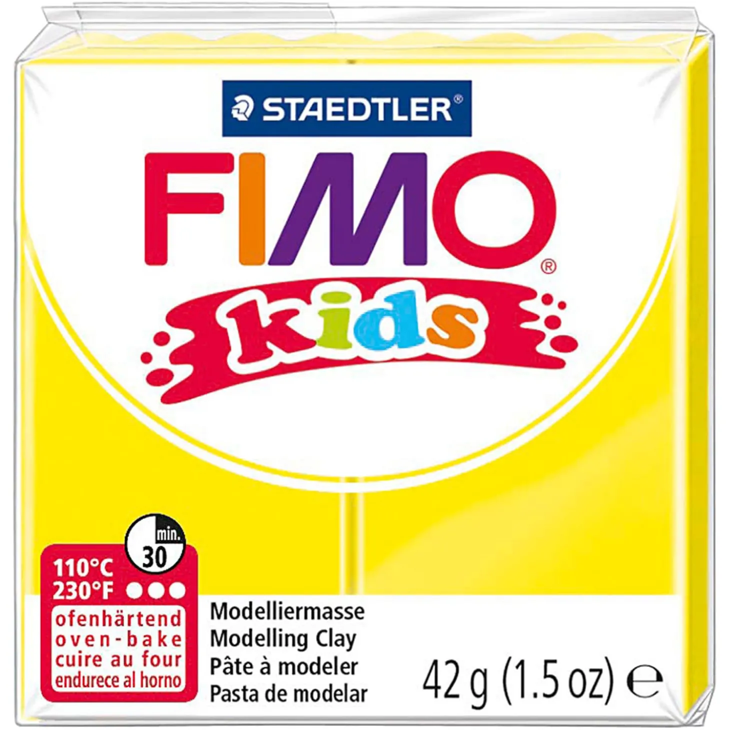 FIMO Kids Boetseerklei Geel, 42gr