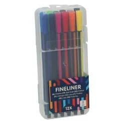 Finelinerset in Opbergbox, 12st.