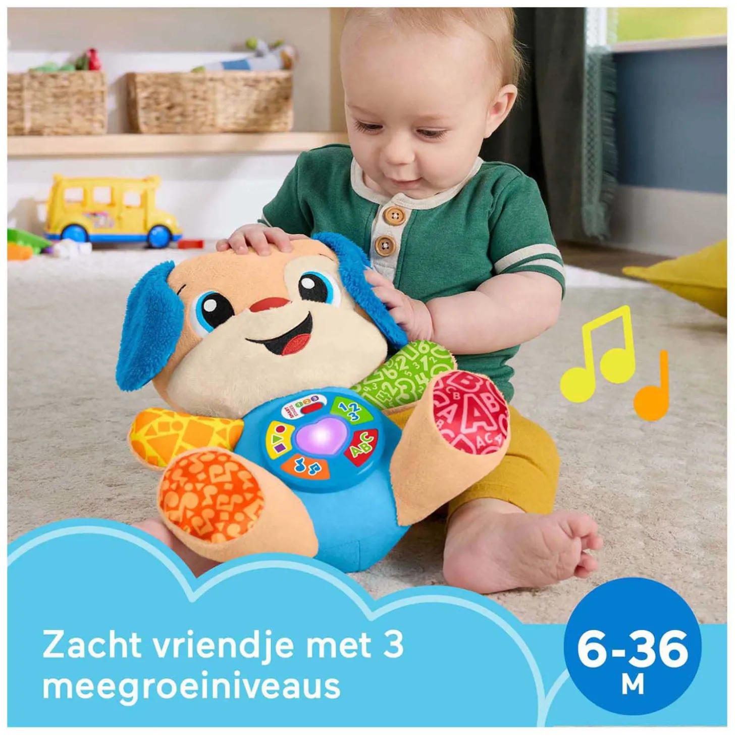Fisher Price Puppy Knuffel met Geluid