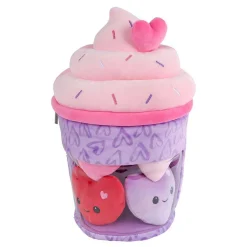 Fluffy Menu Pluche Ijsje met 4 Hartjes - 36cm