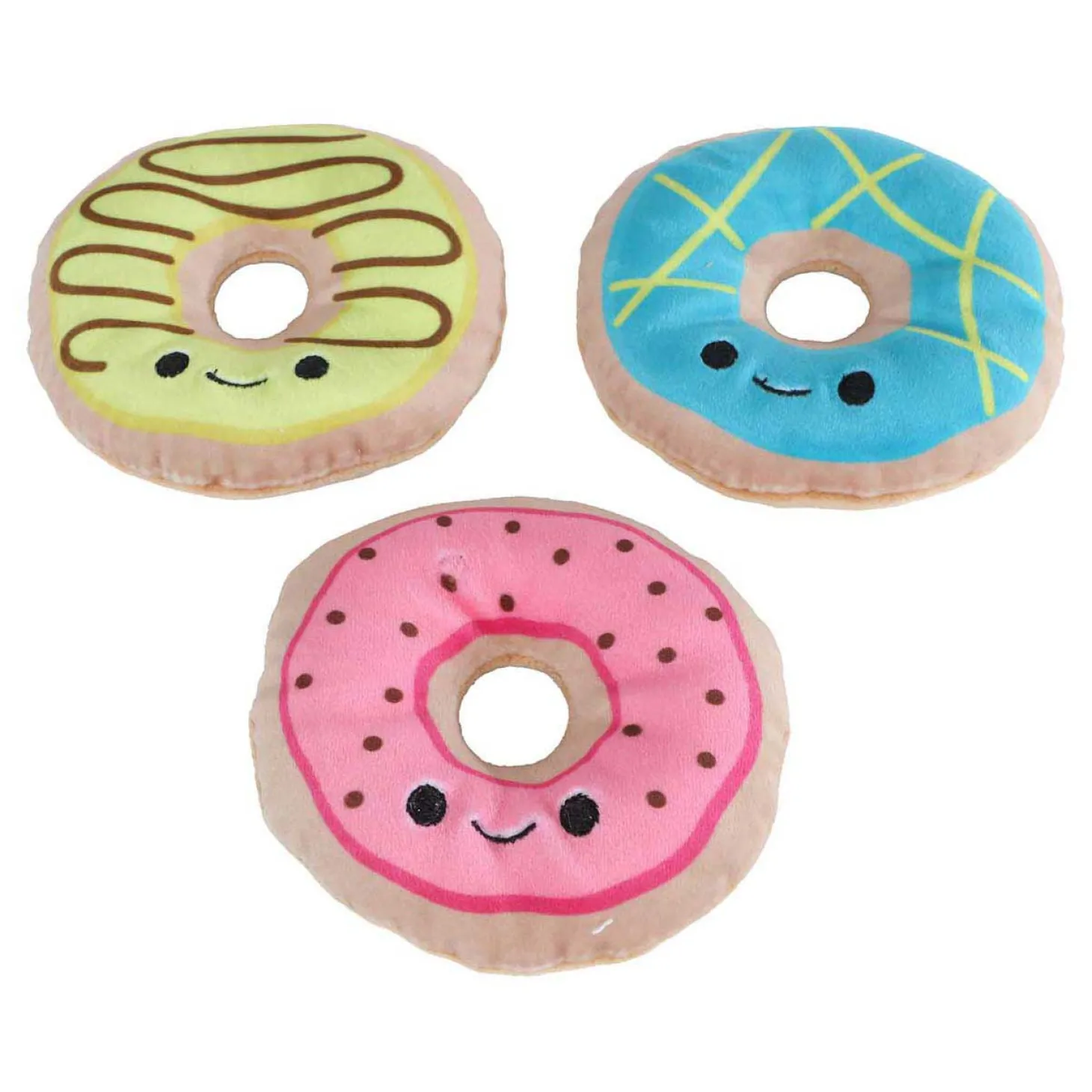 Fluffy Menu Snack Zakjes Pluche Donut - 21cm