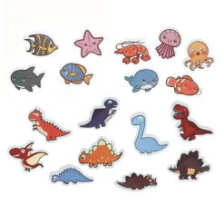 Foam Badfiguren Dino's & Zeedieren, 18st.