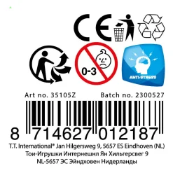 Fun Knijpbal  Night Gevuld met Glittergel, 6cm