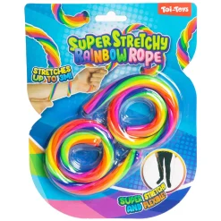 Fun Super Rekbaar Touw Regenboog, 2st.