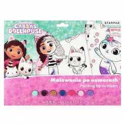 Gabby's Poppenhuis - Schilderen op Nummer - incl. 7 Kleuren Verf en Penseel