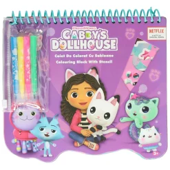 Gabby's Poppenhuis Kleurblok met Stiften en Sjablonen