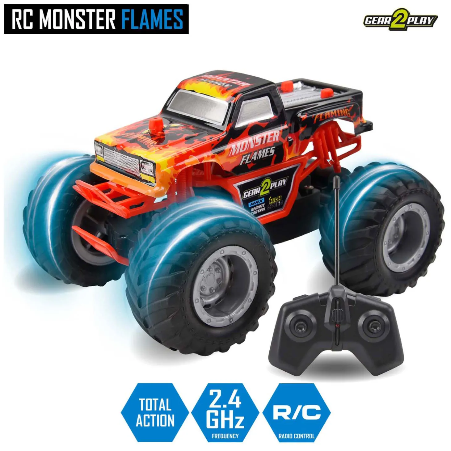 Gear2Play RC Bestuurbare Auto Monster Flames