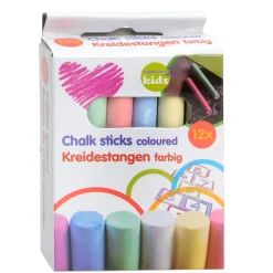 Gekleurd Schoolkrijt, 12st