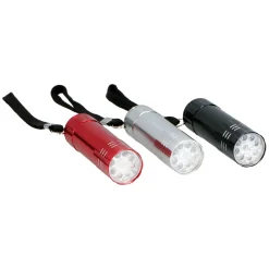 Gekleurde Aluminium Zaklamp - 9Led