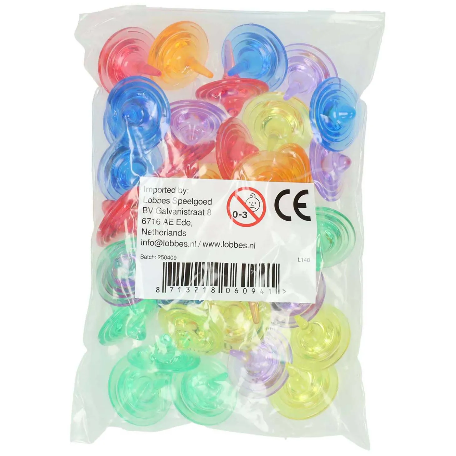 Gekleurde Transparante Tolletjes - 26st.