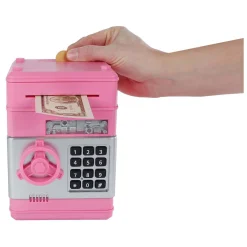 Geldkluis met Geheime Code Roze, 19,5cm