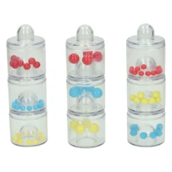 Geluids- en Sorteerblokken met Kralen in 3 Maten - 9dlg