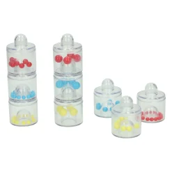 Geluids- en Sorteerblokken met Kralen in 3 Maten - 9dlg