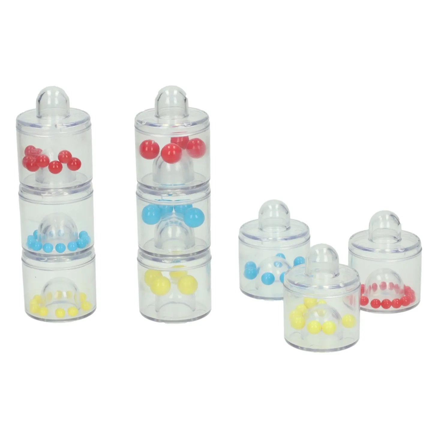 Geluids- en Sorteerblokken met Kralen in 3 Maten - 9dlg