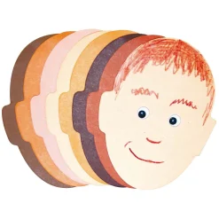 Gezichten Karton Huidkleuren 8 Tinten - 50st.