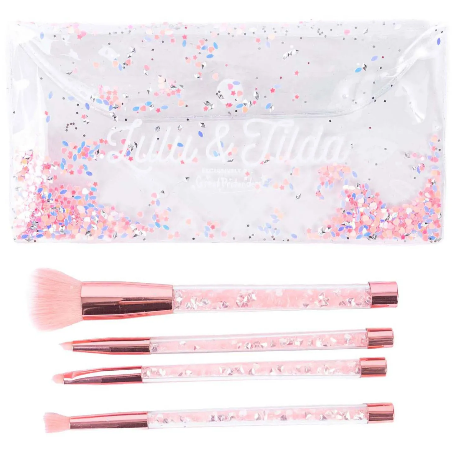 Glam Girl Glitterkwast met Tas - 5dlg.