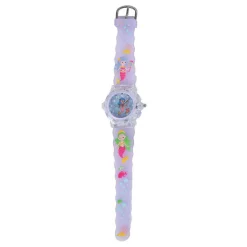 Glamour Analoog Horloge met Licht Zeemeermin - Paars
