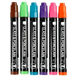 Glas- En Porseleinstiften Extra Kleuren, 6st.