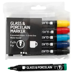 Glas- en Porseleinstiften, 6st.