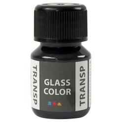 Glass Color Transparante Verf - Zwart, 30ml