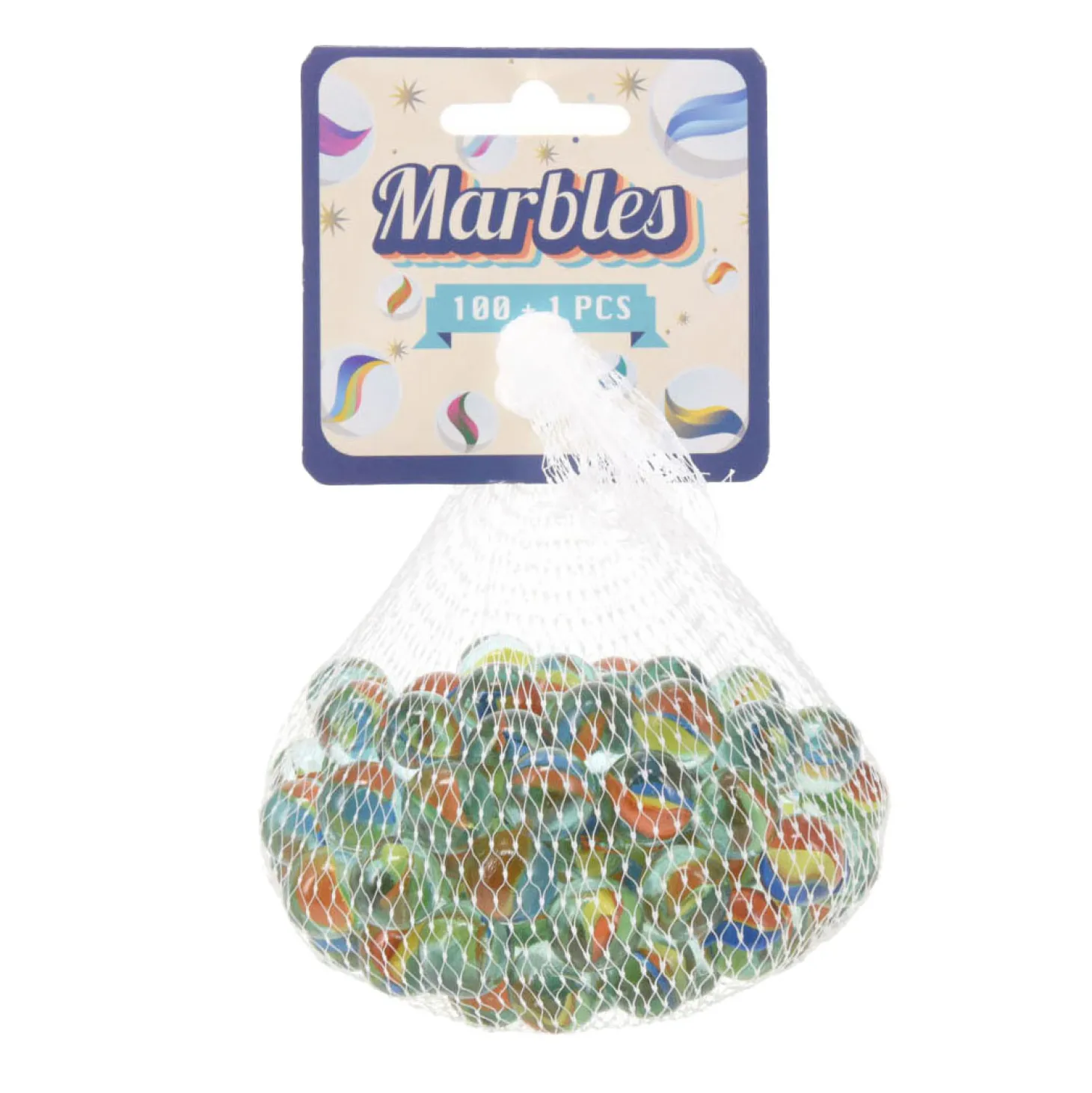 Glazen Knikkers Kleur, 101st.