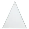 Glazen Plaat Driehoek met Gat 8x9cm, 10st.
