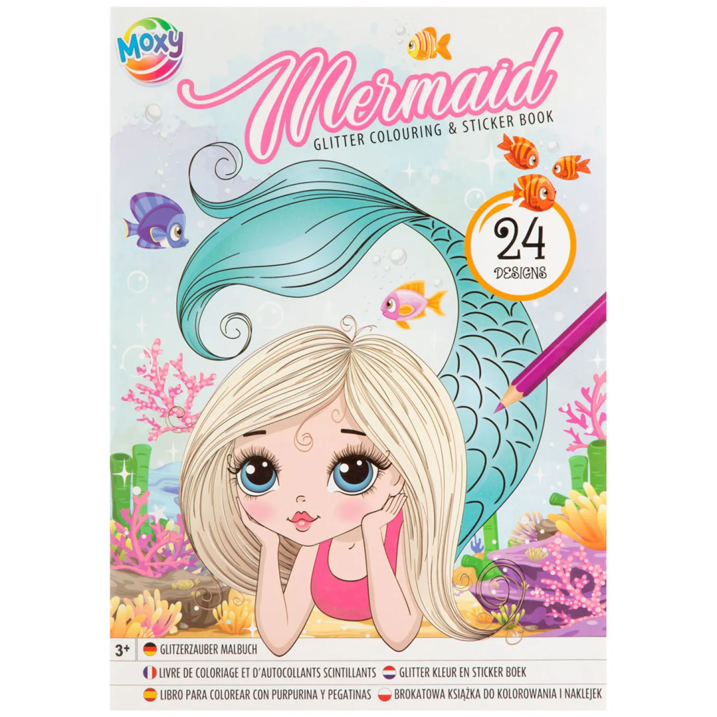 Glitter Kleur en Stickerboek Eenhoorn/Zeemeermin