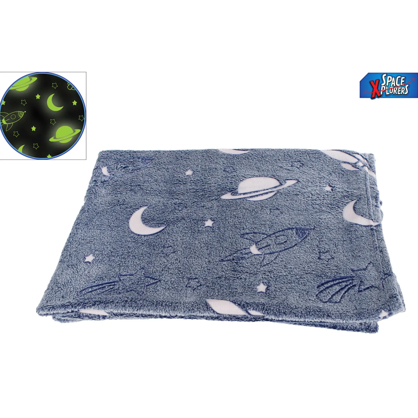 Glow in the Dark Deken Space, 100x150cm