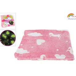 Glow in the Dark Deken Unicorn, 100x150cm