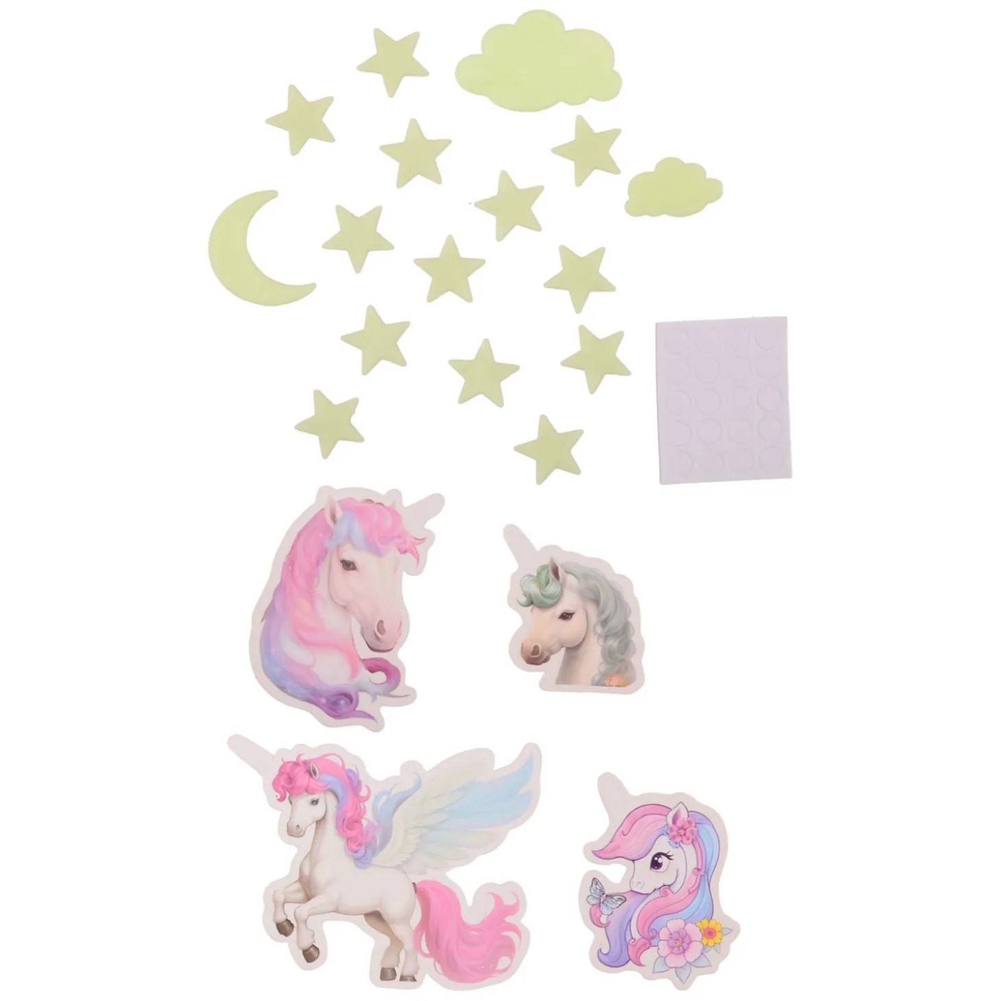 Glow in the dark Eenhoorn Muurstickers