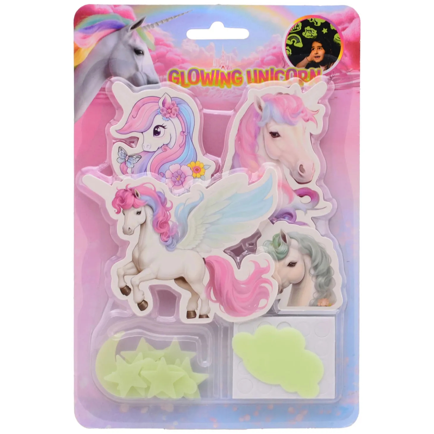 Glow in the dark Eenhoorn Muurstickers