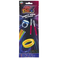 Glow in The Dark Sticks Party Pack, 30dlg.