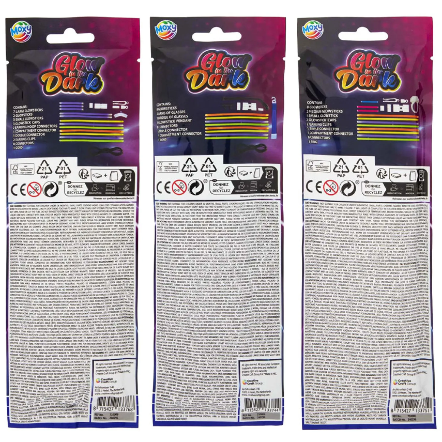 Glow in The Dark Sticks Party Pack, 30dlg.