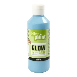 Glow in the Dark Verf - Lichtblauw, 250ml