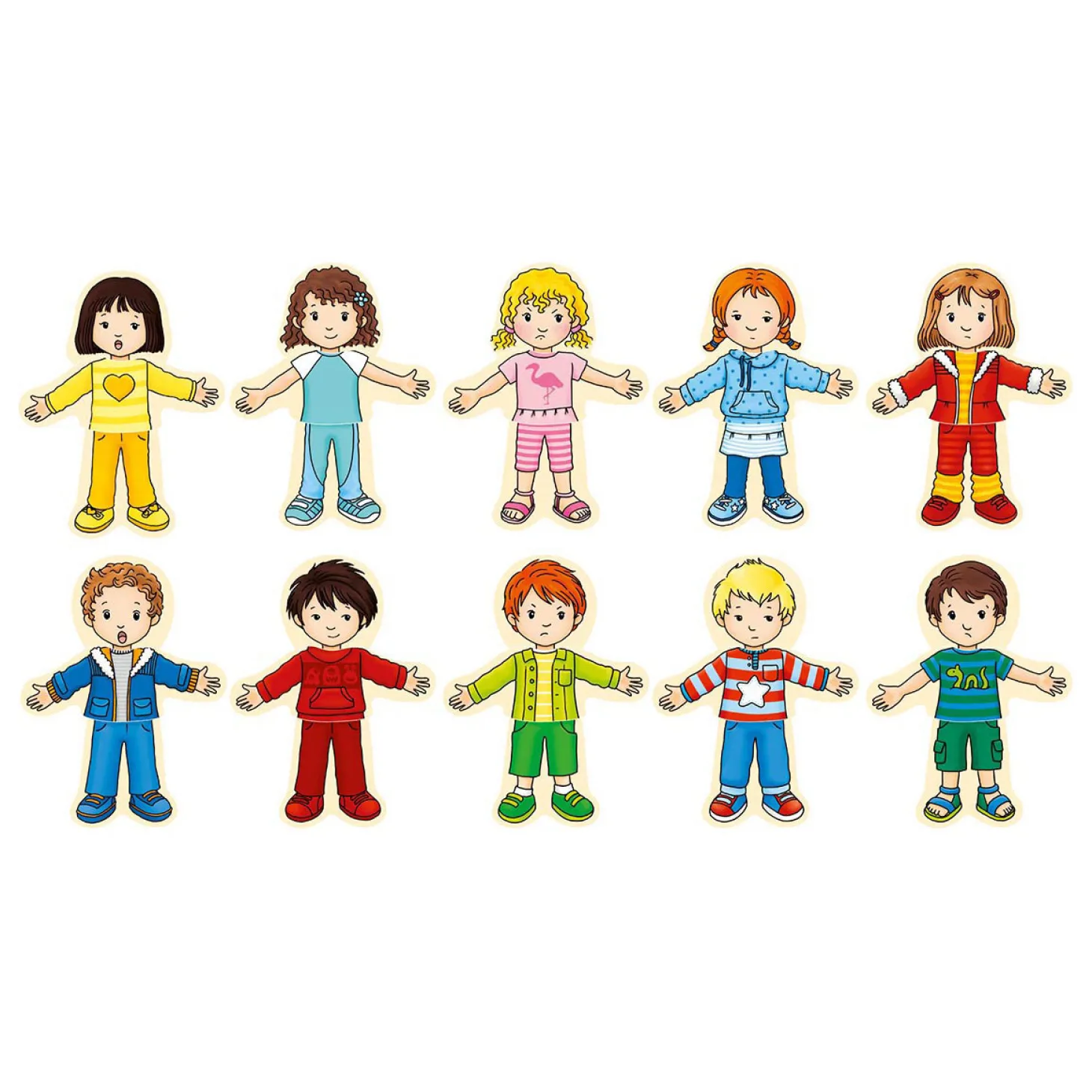 Goki Houten Aankleedpuzzel Jongen en Meisje in Houten Box, 36st.