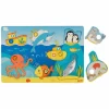 Goki Houten Achtergrondpuzzel Zeedieren, 7st.